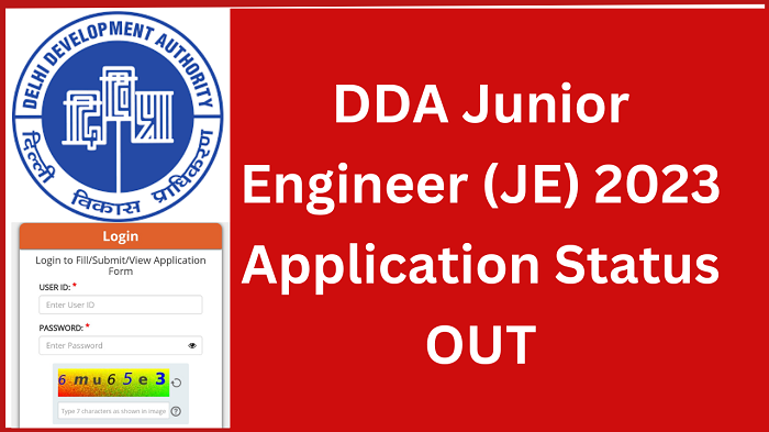 DDA JE 2023 Application Status