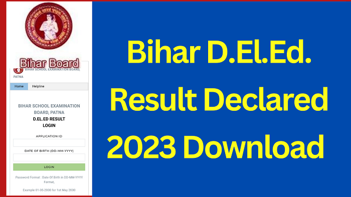 Bihar DELED Result 2023