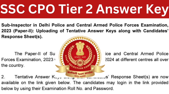 SSC CPO Tier 2 Answer Key 2024
