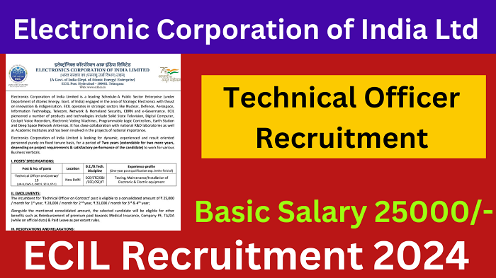 ECIL Technical Officer Vacancy 2024