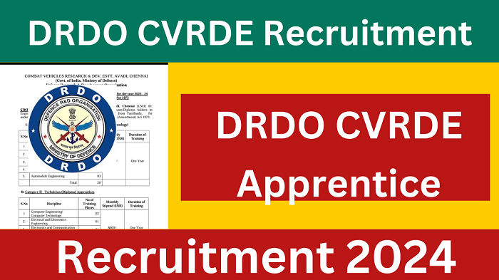 DRDO CVRDE Recruitment 2024