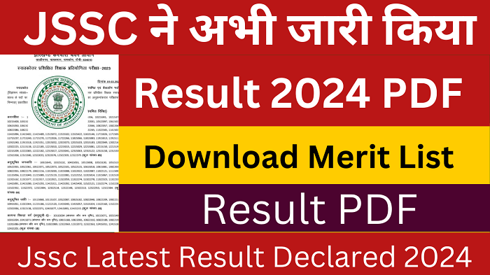 JSSC PGTTCE Result 2024