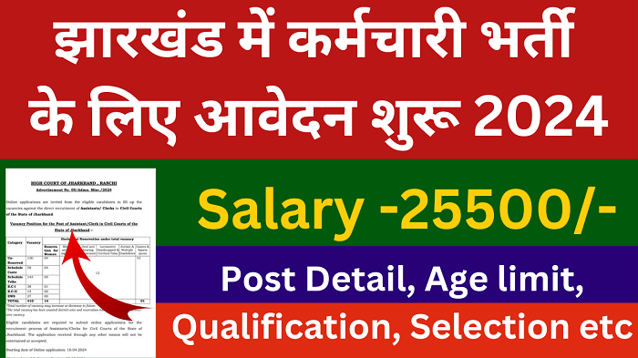 Jharkhand High Court Assistant (Clerks) Vacancy 2024
