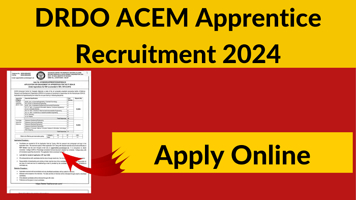 DRDO ACEM Recruitment 2024