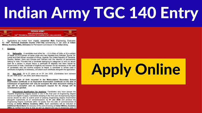 ARMY TGC 140 Notification 2024