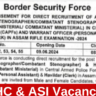 BSF HC (Ministerial) and ASI (Steno) Recruitment 2024