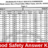 JPSC Food Safety Officer Answer Key 2024