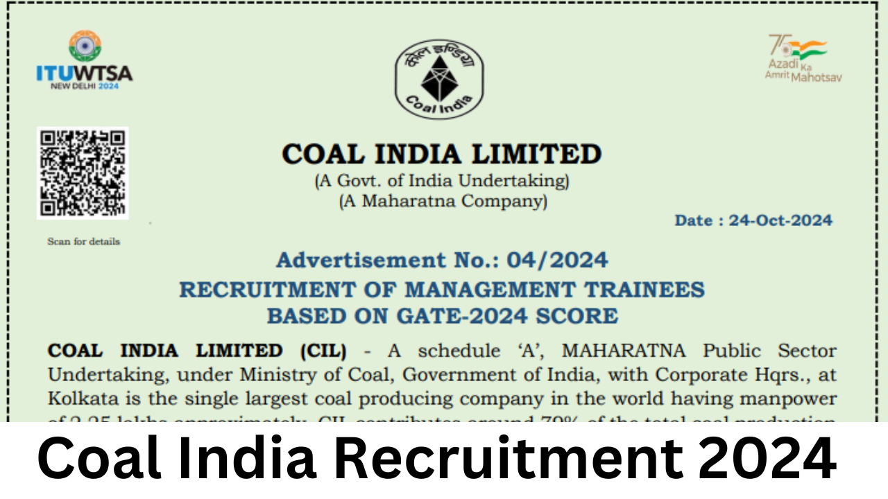 COAL India Recruitment 2024